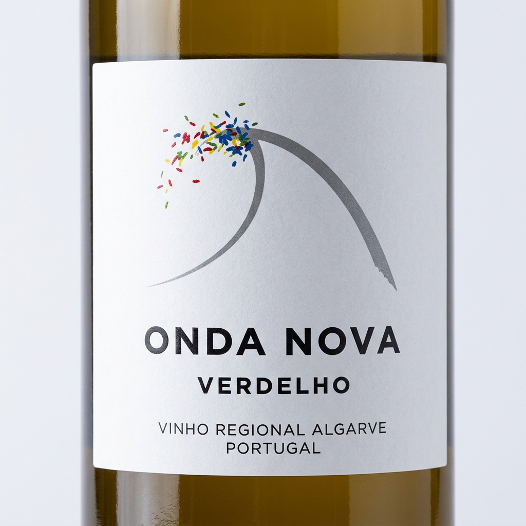 Pormenor do rótulo Onda Nova Verdelho