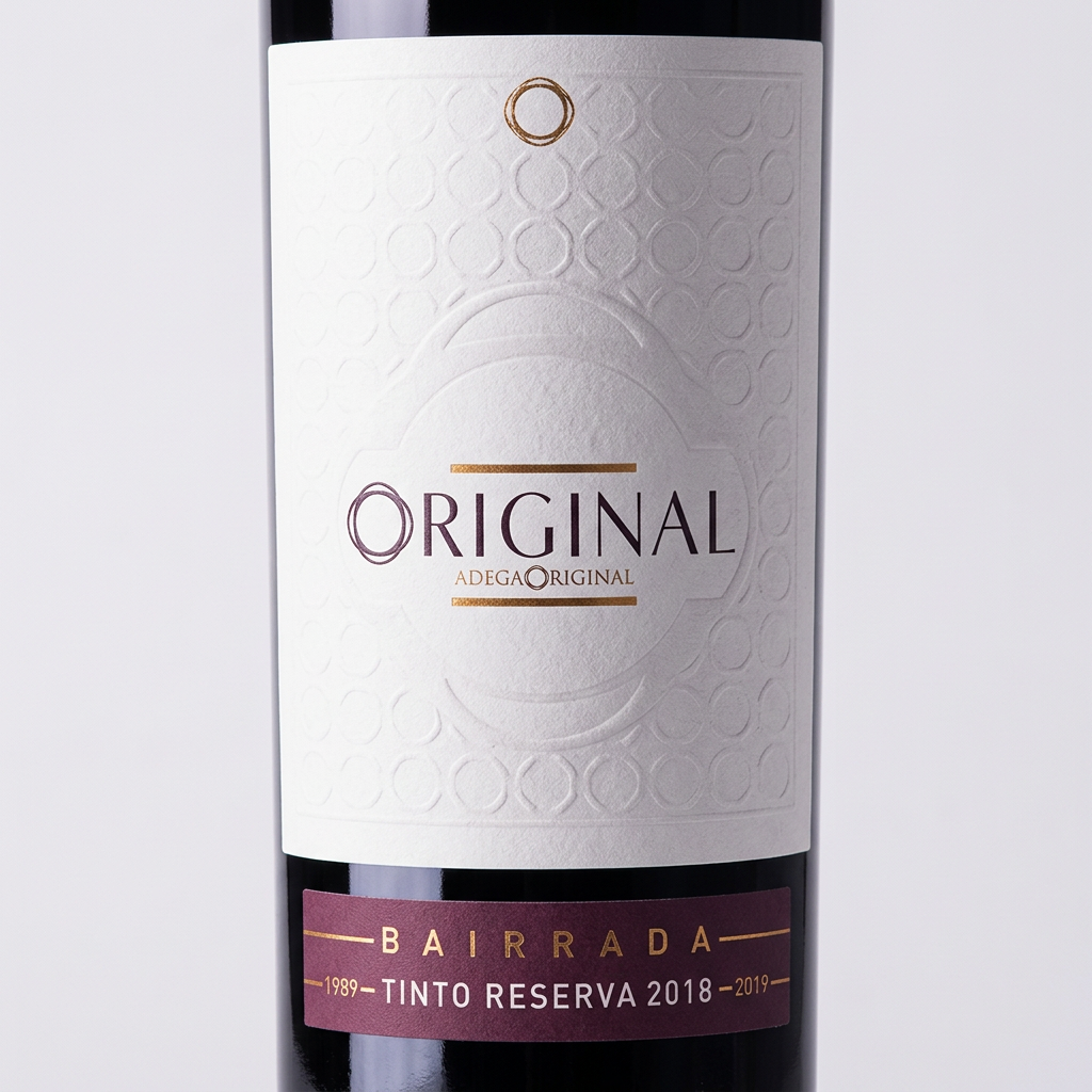 Pormenor do rótulo Original Quatro Cravos Reserva Tinto
