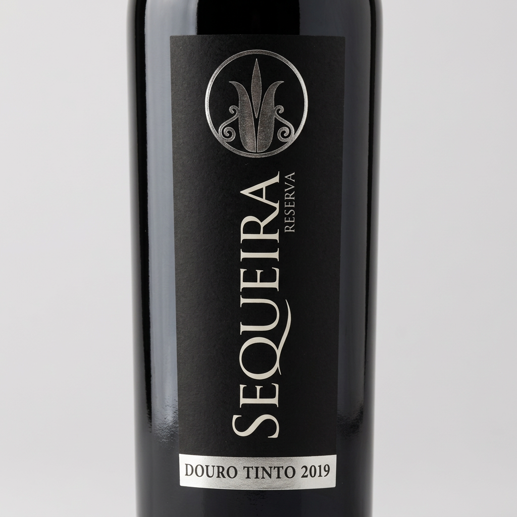 Pormenor do rótulo Sequeira Reserva Tinto
