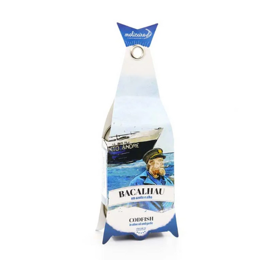 MOLICEIRO CONSERVA DE BACALHAU EM AZEITE E ALHO 120 g