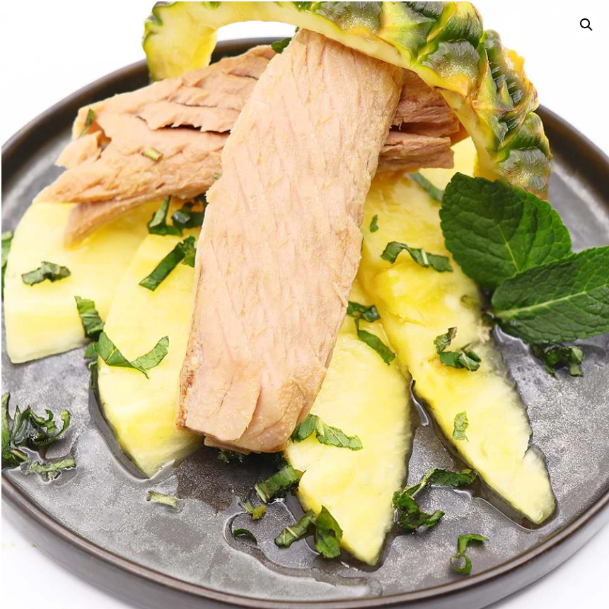 CONSERVA MOLICEIRO FILETES DE ATUM C/ ABACAXI E HORTELÃ EM AZEITE 120 g