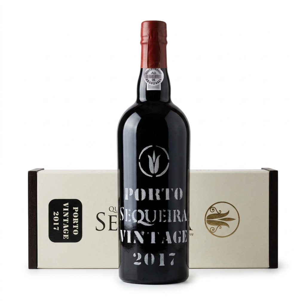 Sequeira Porto Vintage 2017 com caixa em fundo branco
