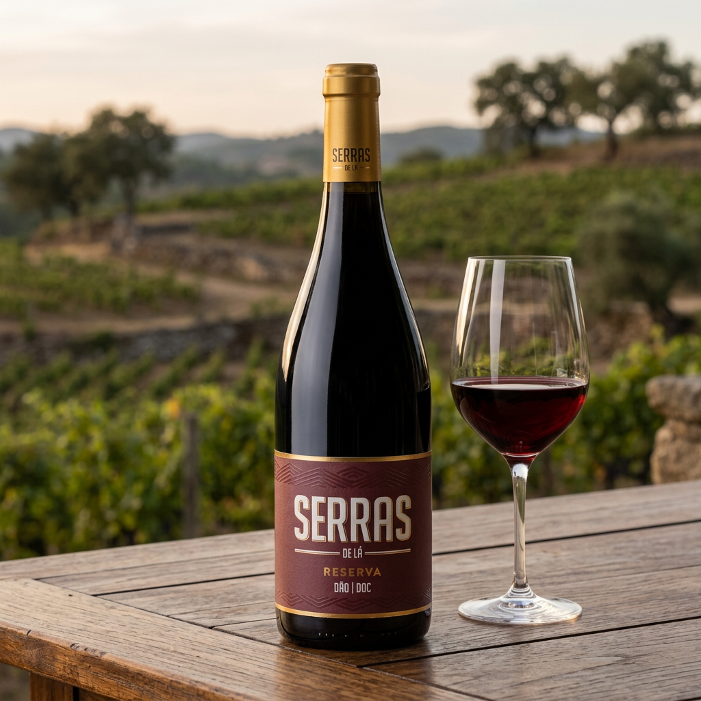 Serras de Lá Reserva Tinto em ambiente comercial