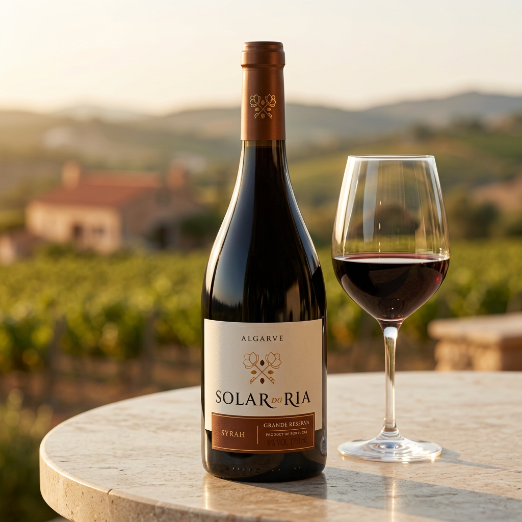Solar da Ria Syrah em ambiente comercial