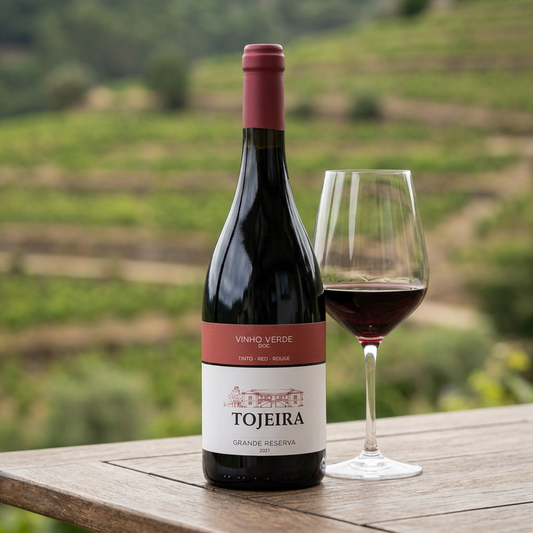 Tojeira Tinto Grande Reserva em ambiente comercial