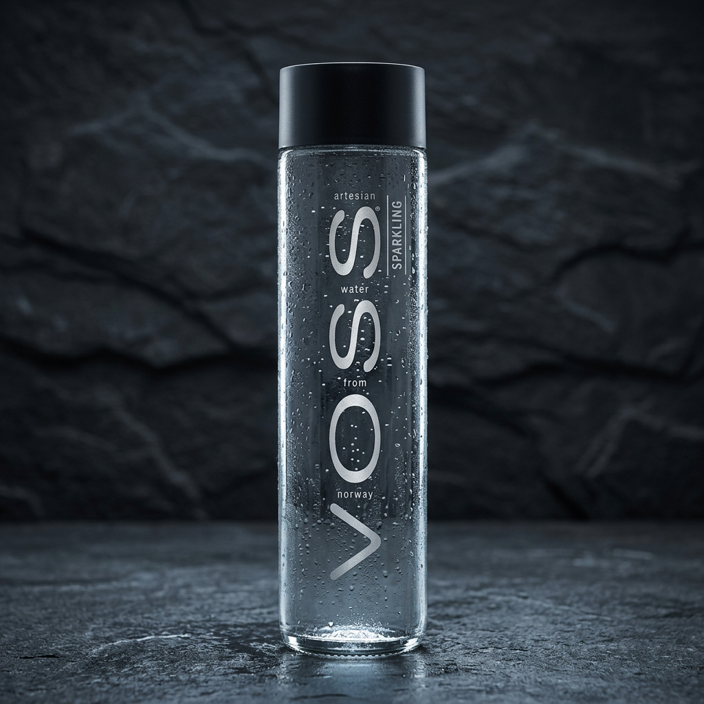 Voss com gás com fundo escuro